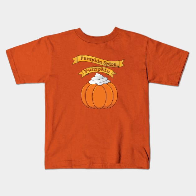 Pumpkin Spice Pumpkin Kids T-Shirt by Godot
